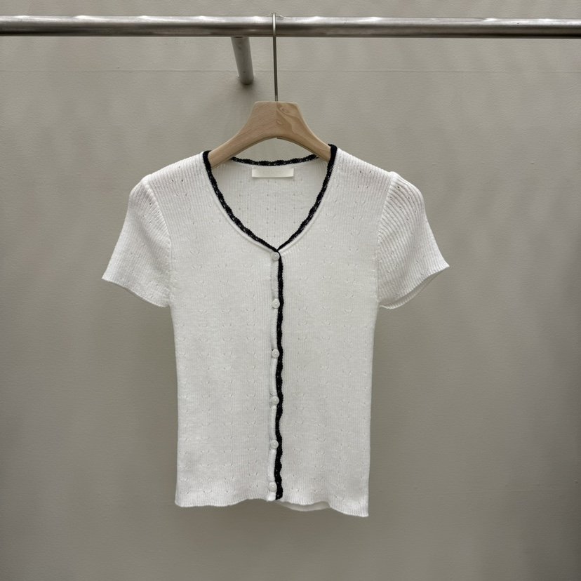 EOOB/LAMEREI韓國東大門直郵女裝新款推薦針織衫撞色蕾絲開衫EOOB/LAMEREI針織衫