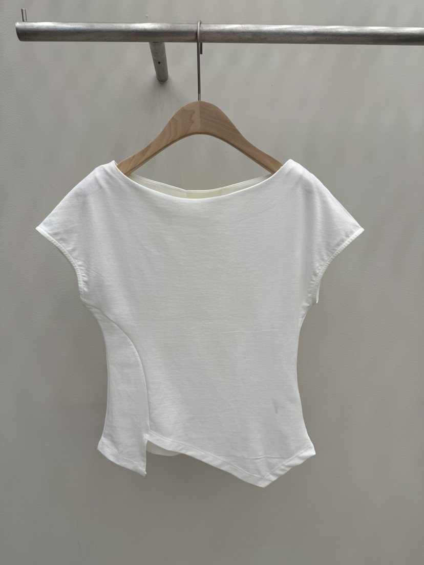 EOOB/LAMEREI韓國直郵女裝新款時尚人氣休閑職業T恤不對稱EOOB/LAMEREIT恤