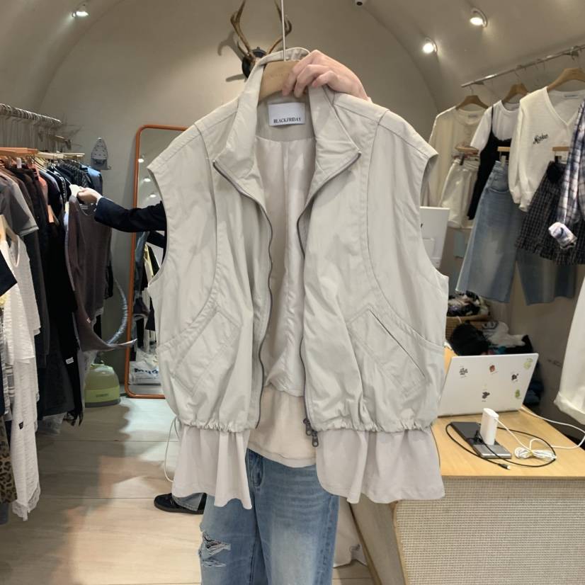 BLACKFRIDAY韓國直郵實拍女士新款時尚職業休閑推薦26春夏馬甲BLACK FRIDAY馬甲