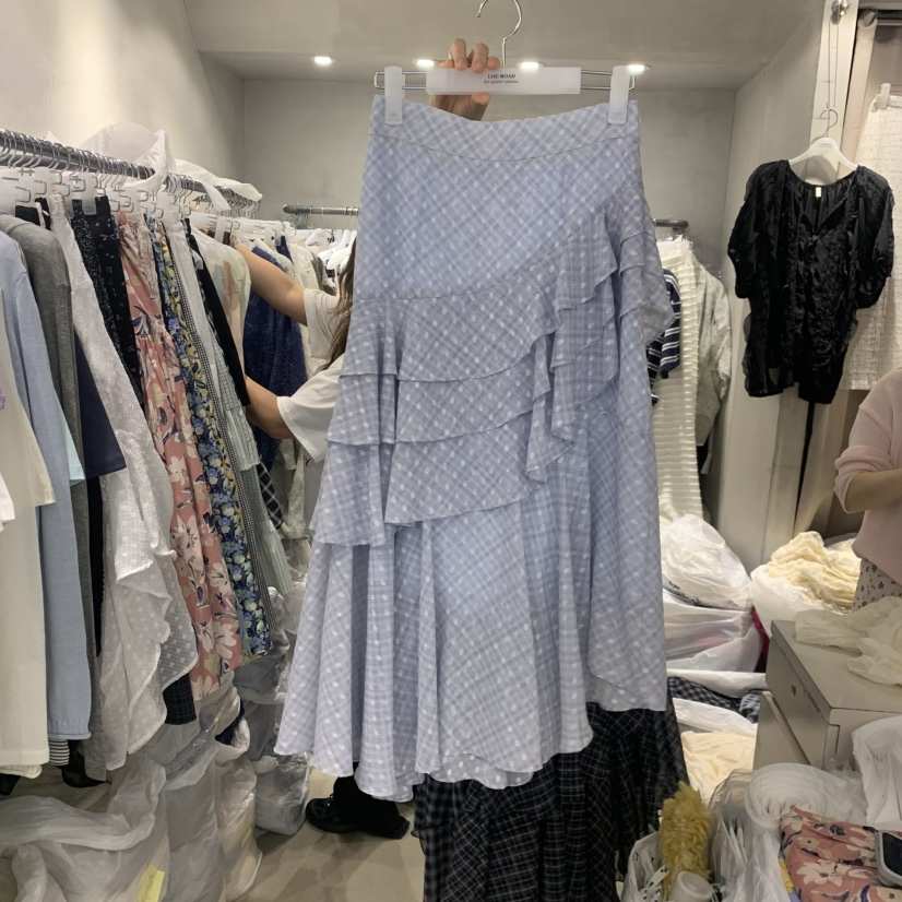 LOGROAD韓國東大門直郵女士新款時尚推薦人氣半身裙中短裙LOG ROAD半身裙/中短裙