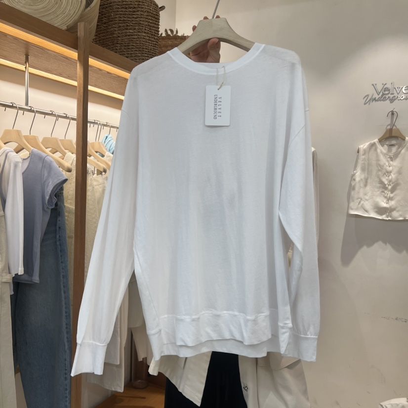VELVET UNDERGROUND韓國直郵實拍女士新款人氣熱賣長袖T恤VELVET UNDERGROUND長袖T恤