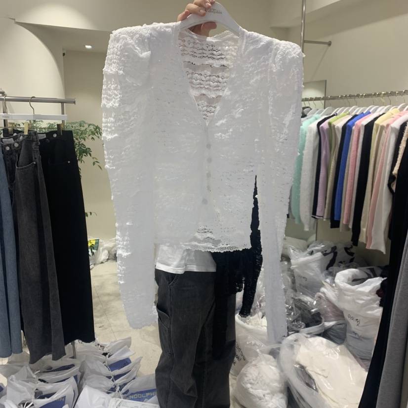 ENDOLPHIN韓國東大門代購女裝新品熱賣職業襯衫蕾絲衫蕾絲ENDOLPHIN襯衫/蕾絲衫