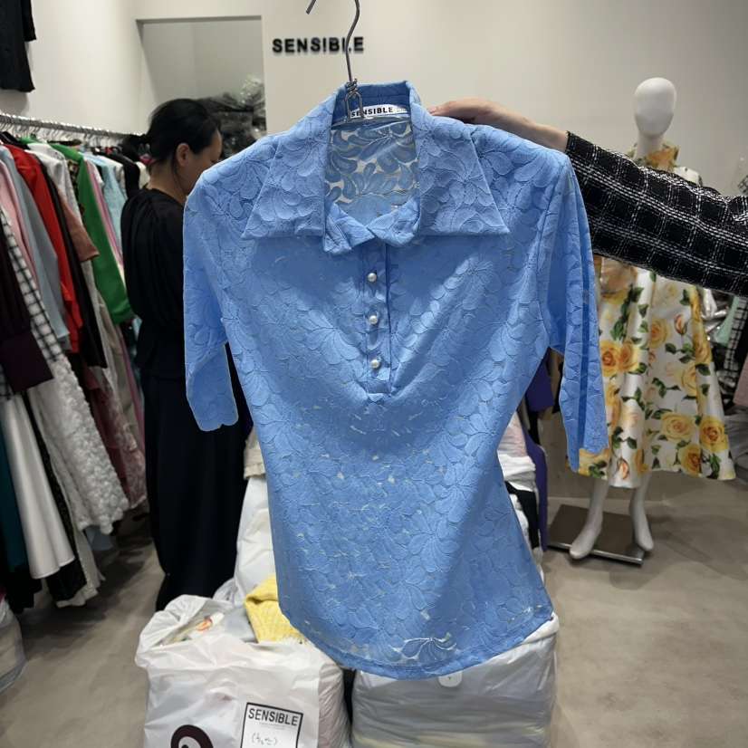 SENSIBLE-S韓國東大門直郵女裝新品休閑襯衫蕾絲衫不含腰帶SENSIBLE襯衫/蕾絲衫