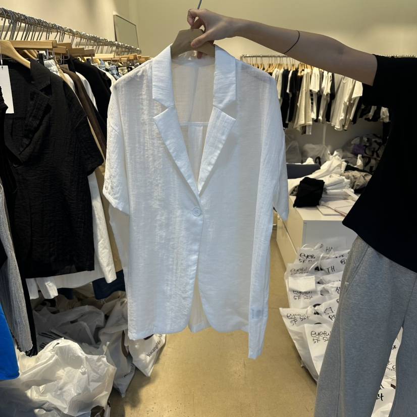 EYEFUL-Q韓國直郵女士新款時尚熱賣26春夏人氣推薦夾克亞麻eyeful夾克