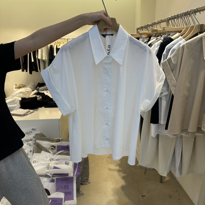 EYEFUL-Q韓國直郵實拍女士新款職業休閑推薦時尚襯衫蕾絲衫eyeful襯衫/蕾絲衫