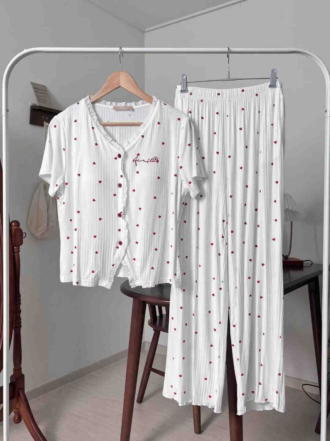 VICTORIA-P韓國東大門直郵女裝新款26春夏時尚睡衣兩件套VICTORIA睡衣