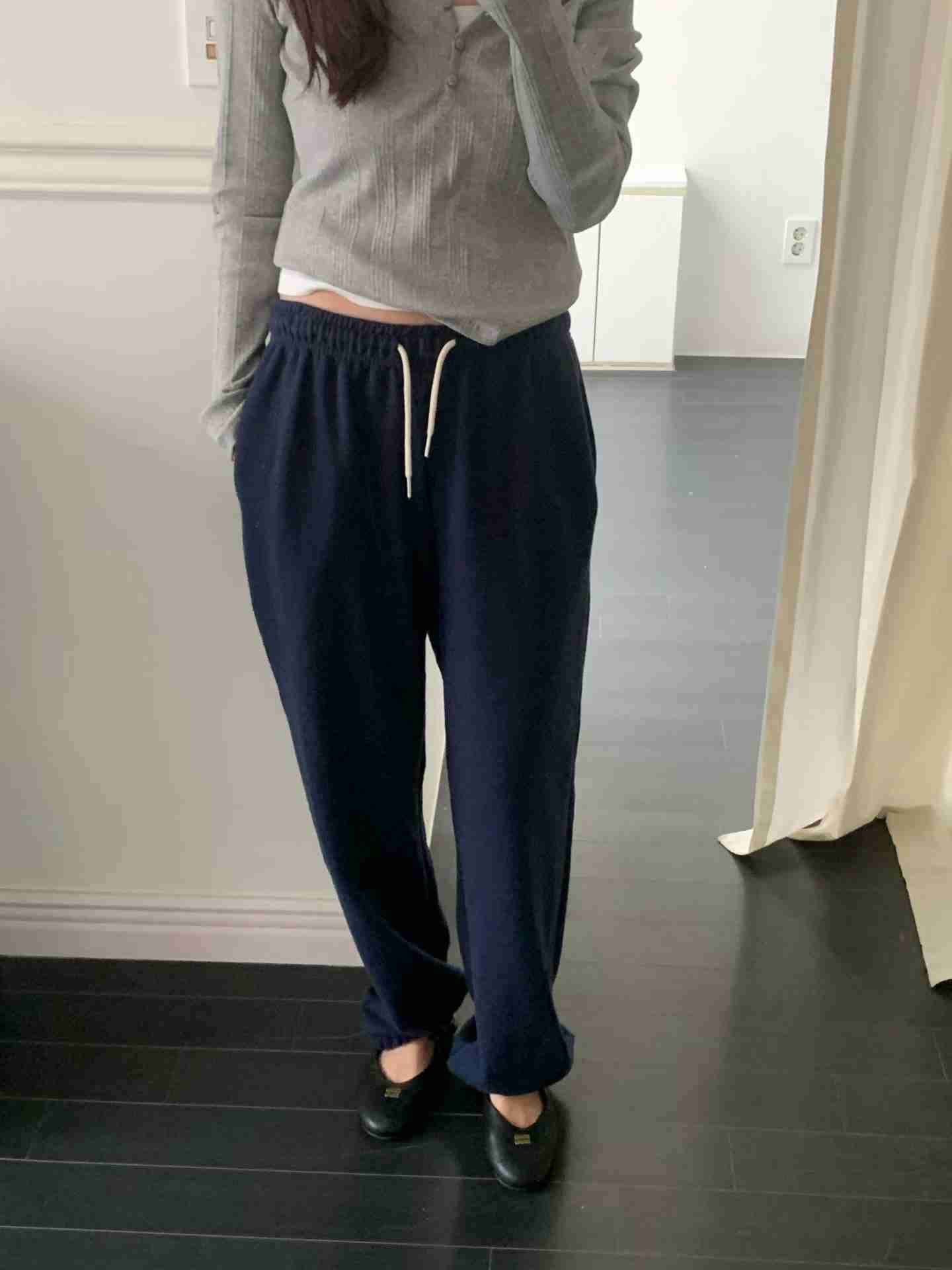 SLEEK-슬릭-OT韓國直郵女士新款休閑推薦26春夏休閑褲毛圈SLEEK休閑褲