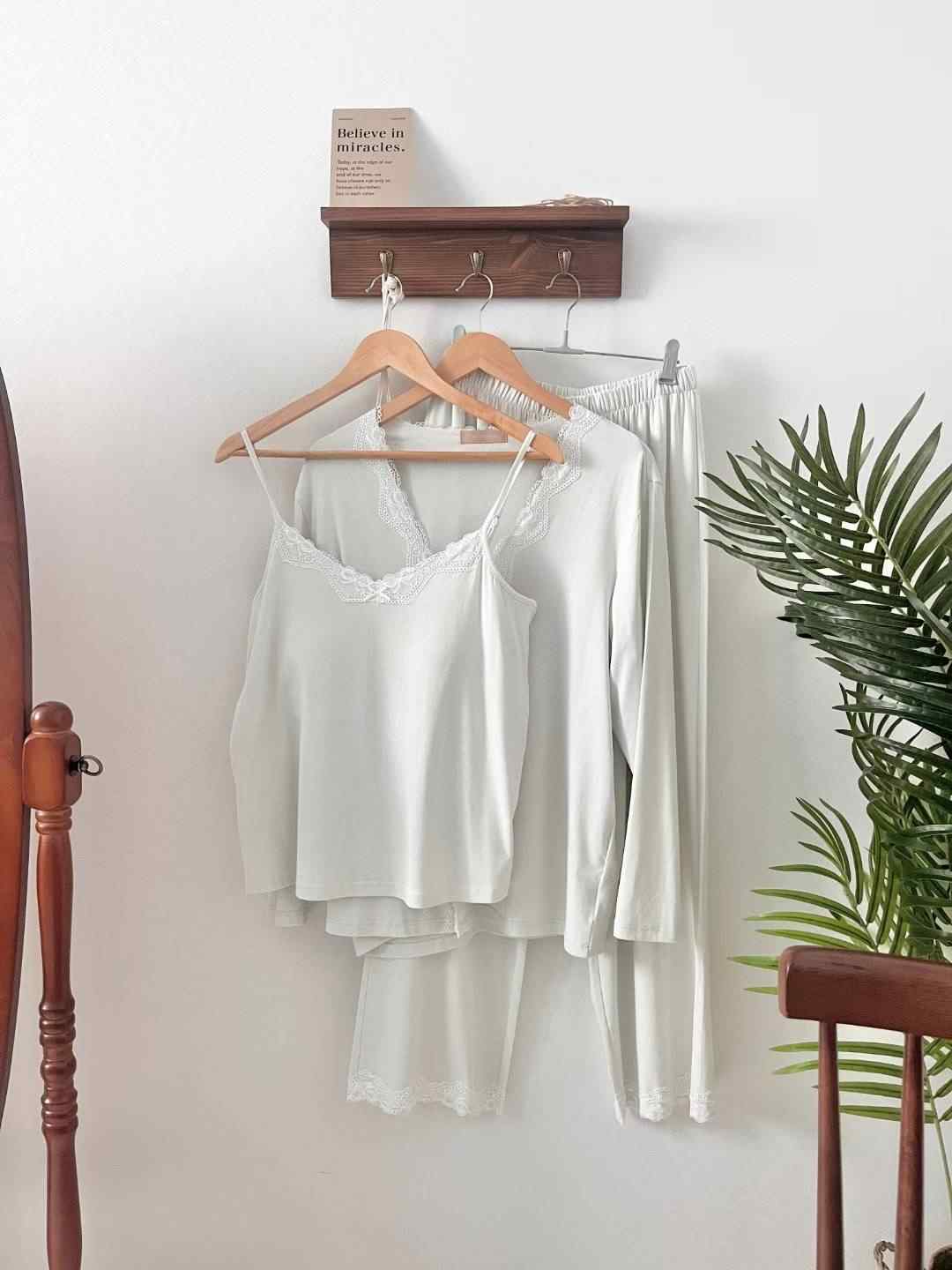 VICTORIA-P韓國直郵實拍女士新品熱賣時尚人氣睡衣三件套VICTORIA睡衣