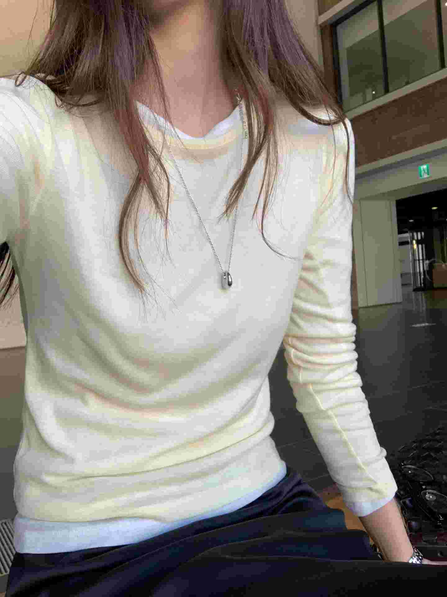 SLEEK-슬릭-OT韓國直郵女裝新款推薦長袖T恤不含內搭天絲SLEEK長袖T恤