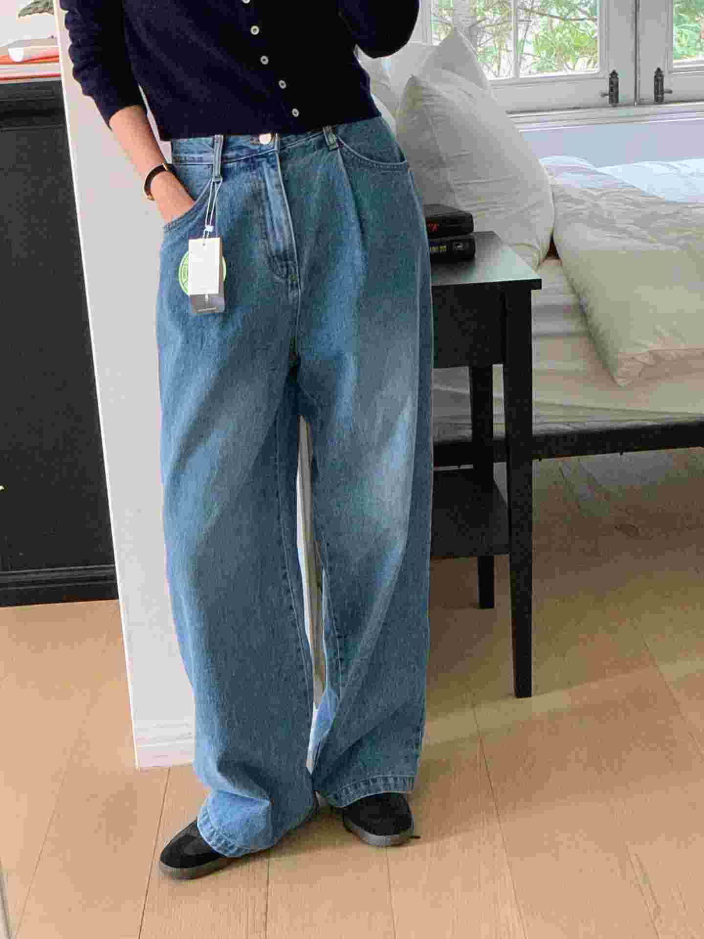 SLEEK-슬릭-OT韓國東大門直郵女裝新品休閑人氣時尚牛仔褲SLEEK牛仔褲