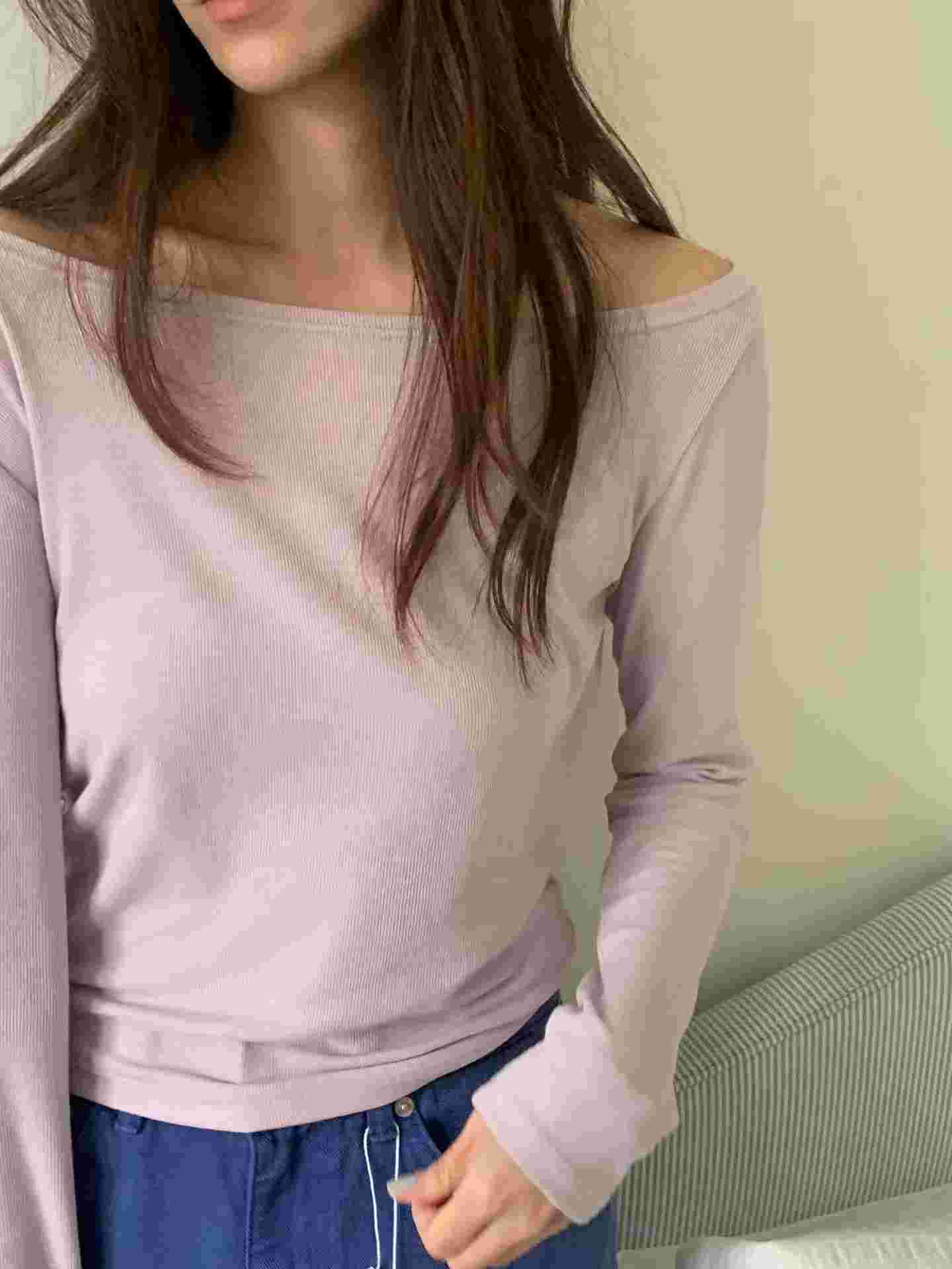 SLEEK-슬릭-OT韓國東大門代購女裝新品職業26春夏長袖T恤SLEEK長袖T恤