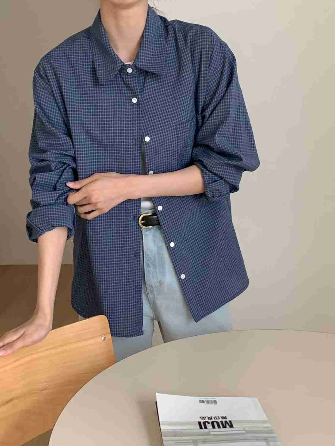 SUNDAY/FF韓國東大門直郵女士新品時尚襯衫蕾絲衫不含內搭SUNDAY/FF襯衫/蕾絲衫