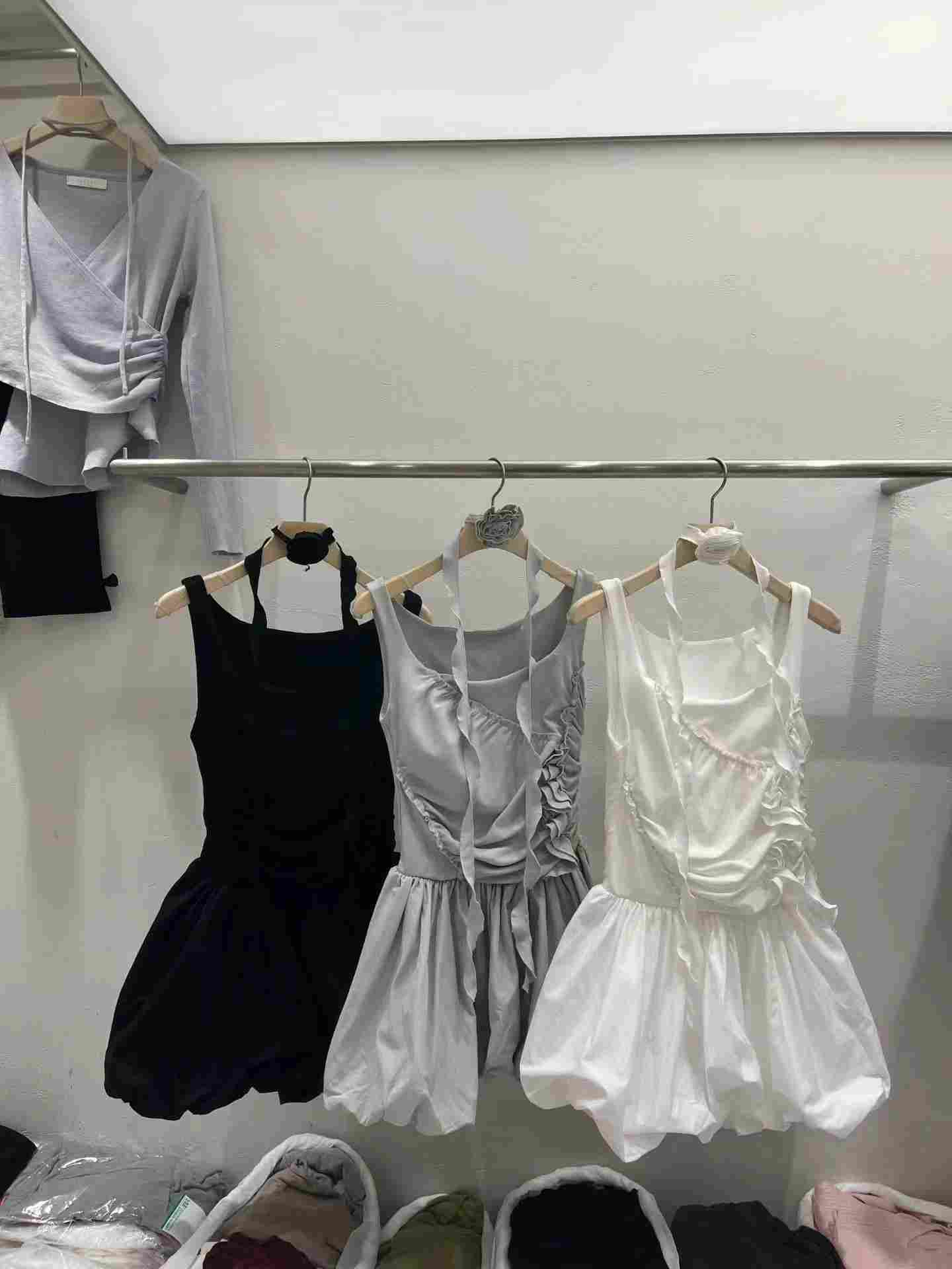 PLEASE/WW韓國直郵女士新品26春夏真品休閑連衣裙含脖帶PLEASE/WW連衣裙