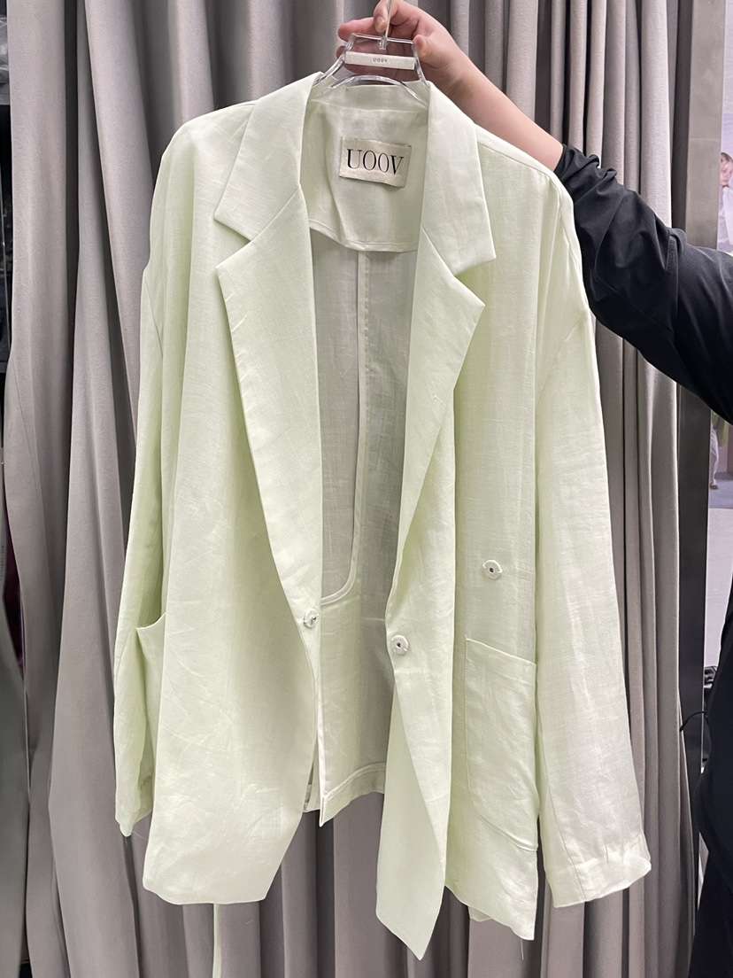 UOOV韓國直郵實拍女裝新品休閑熱賣26春夏推薦夾克含腰帶UOOV夾克