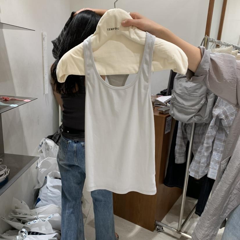 TEMPTING韓國東大門直郵女裝新款職業休閑26春夏吊帶背心羅紋TEMPTING吊帶/背心
