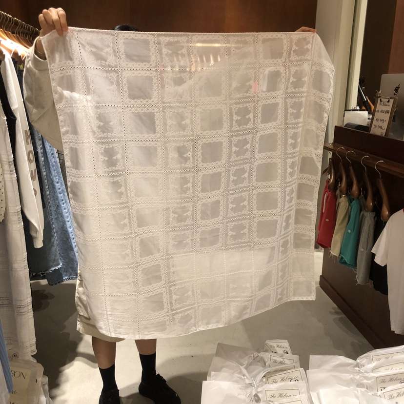 HEBON韓國直郵女士新款職業推薦人氣26春夏圍巾披肩刺繡圍巾HEBON圍巾/披肩