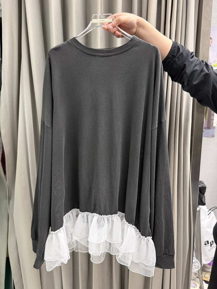 UOOV韓國直郵女裝新品時尚推薦熱賣休閑26春夏職業長袖T恤UOOV長袖T恤