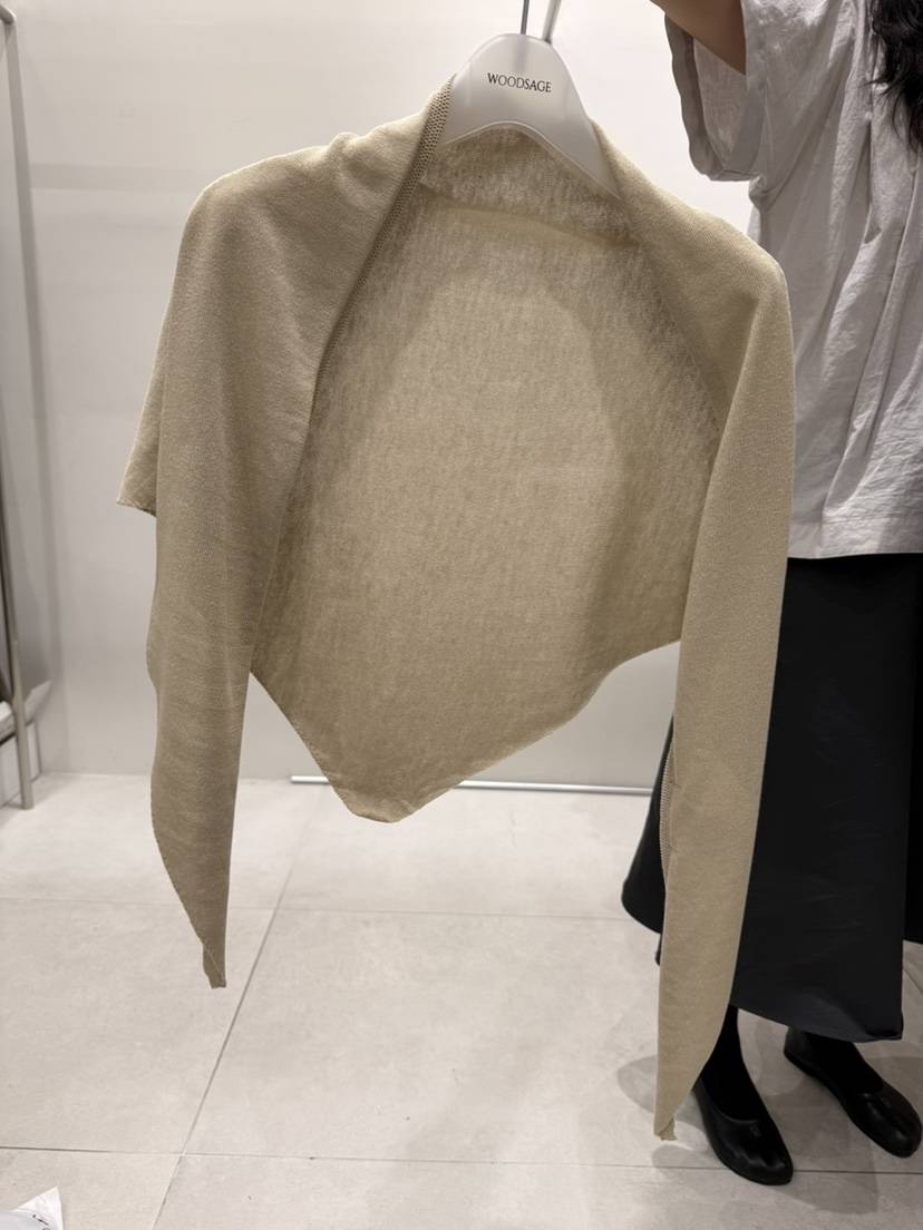 WOOD SAGE韓國直郵女裝新款時尚26春夏圍巾披肩披肩亞麻WOOD SAGE圍巾/披肩