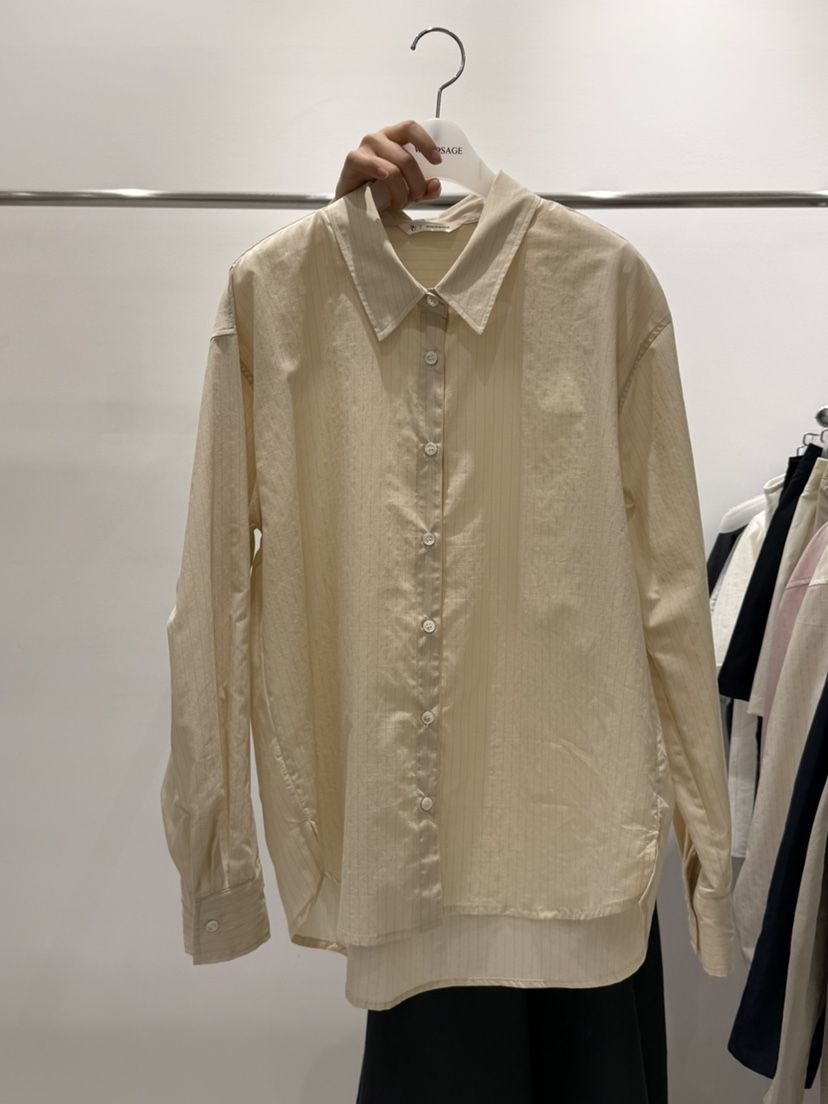 WOOD SAGE韓國直郵女士新品職業時尚熱賣襯衫蕾絲衫條紋WOOD SAGE襯衫/蕾絲衫