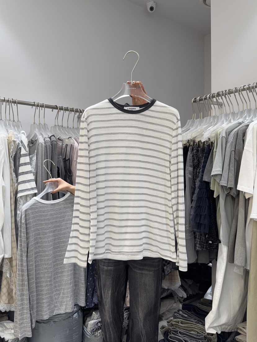LOOKK/MIMME韓國代購女士新品人氣時尚26春夏熱賣長袖T恤LOOKK/MIMME長袖T恤