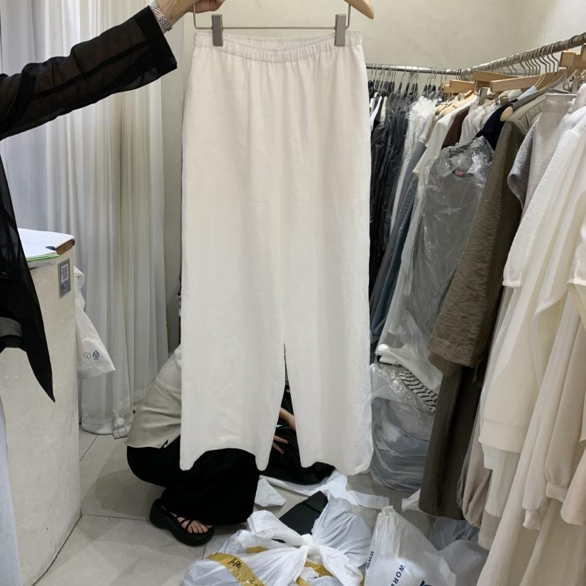 LE VASE韓國代購女士新款時尚26春夏職業推薦休閑褲亞麻LE VASE休閑褲