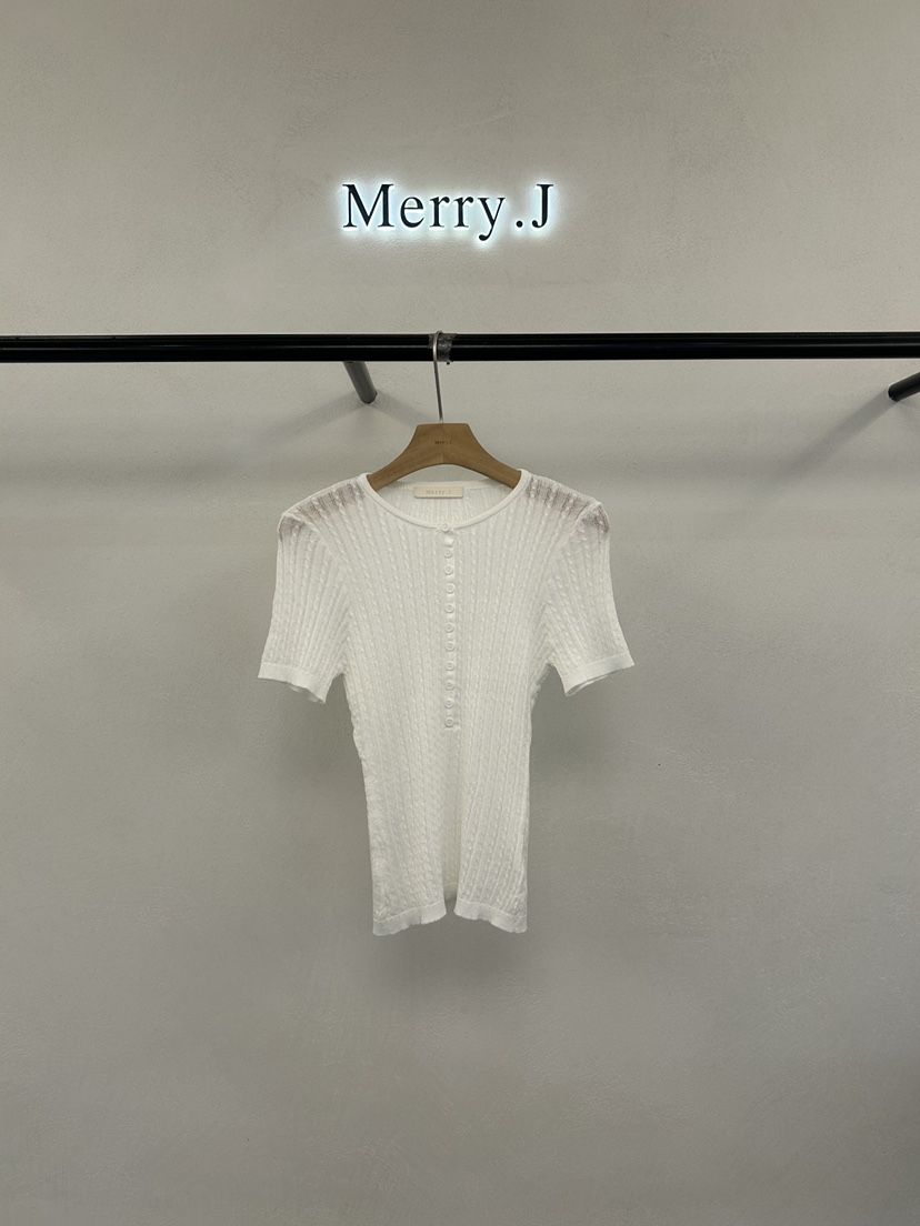 MERRY-J韓國東大門直郵女士新款人氣職業針織衫修身紐扣MERRY-J針織衫