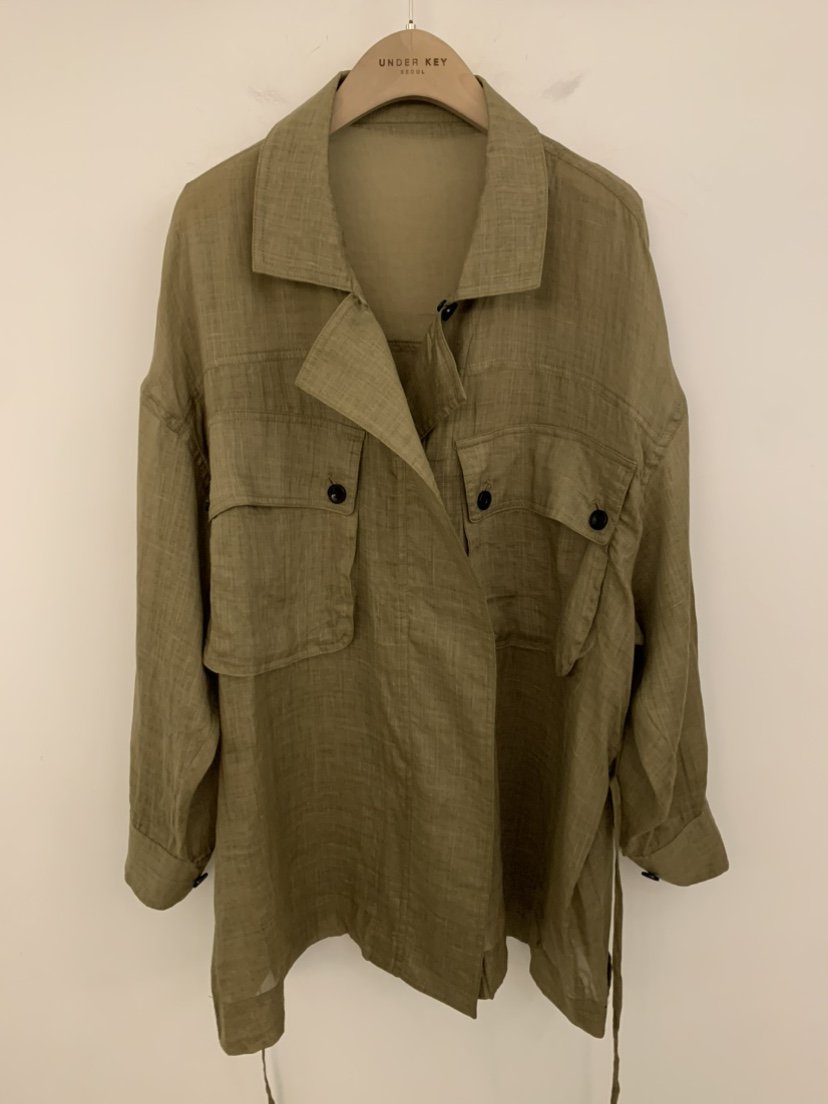 UNDER KEY韓國直郵女裝新款時尚熱賣職業26春夏夾克含腰繩UNDER KEY夾克