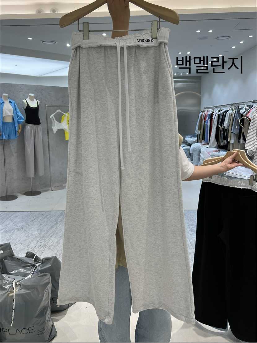 UNBOUND韓國代購女裝新款26春夏熱賣時尚休閑人氣休閑褲刺繡UNBOUND休閑褲