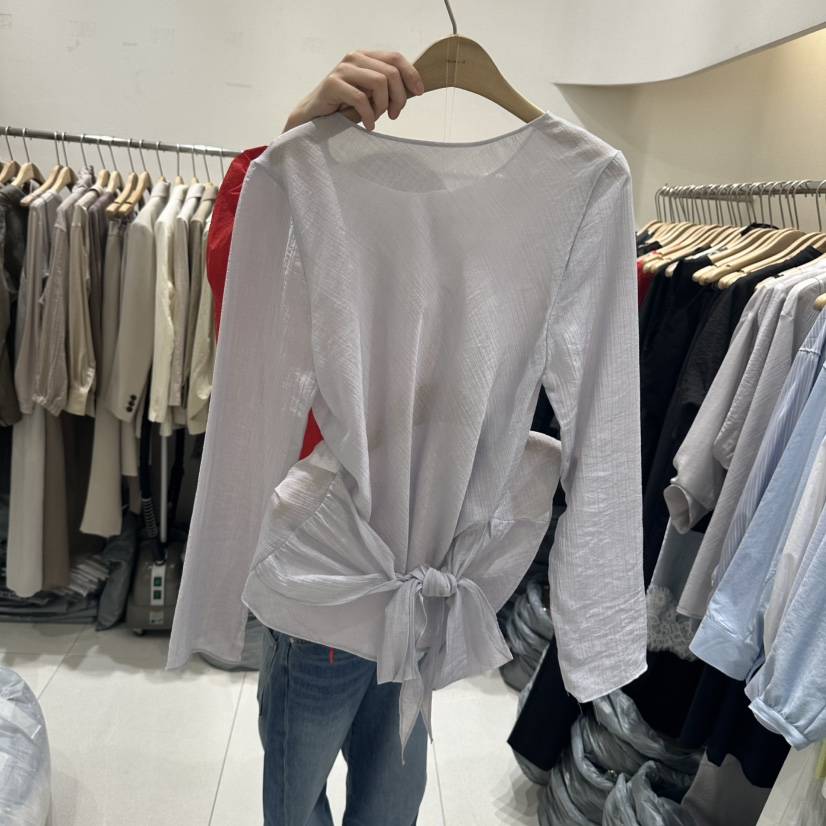 BLUEI-D/N SHARP韓國直郵女士新品人氣職業襯衫蕾絲衫Blue i-d/N SHARP襯衫/蕾絲衫