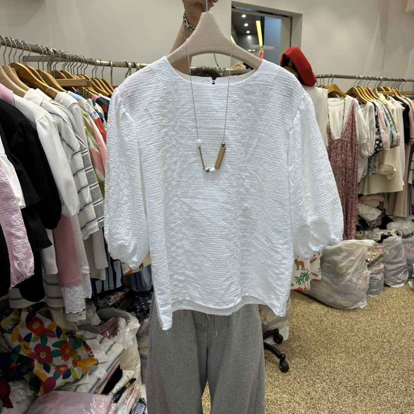 HAPPYBERRY韓國東大門代購女裝新款人氣襯衫蕾絲衫不含項鏈刺繡HAPPYBERRY襯衫/蕾絲衫