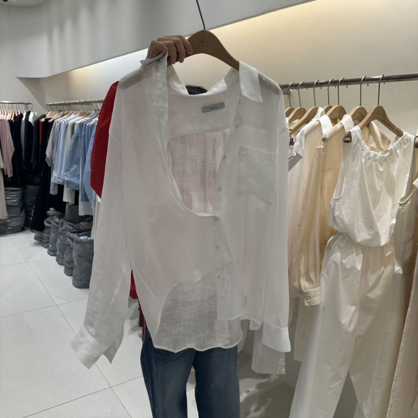 BLUEI-D/N SHARP韓國東大門代購女裝新款職業襯衫蕾絲衫Blue i-d/N SHARP襯衫/蕾絲衫