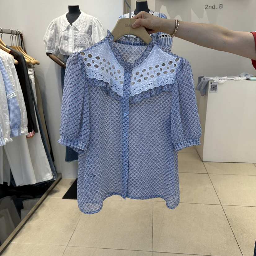 2nd B-S韓國代購女裝新品26春夏熱賣人氣職業襯衫蕾絲衫2nd B-S襯衫/蕾絲衫