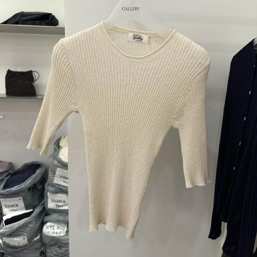 GALLERY-P韓國東大門代購女士新款26春夏職業針織衫羅紋GALLERY-P針織衫