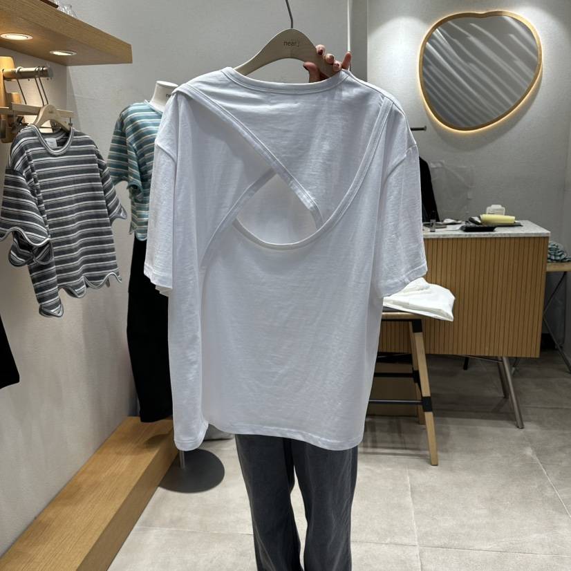 NEAR韓國直郵女裝新品職業休閑26春夏時尚熱賣推薦T恤開衩NEART恤