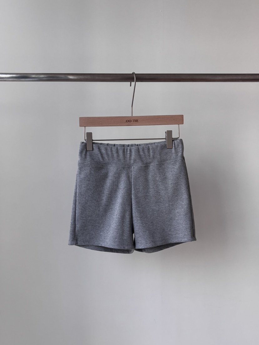 AND THE韓國直郵女裝新款職業熱賣26春夏人氣時尚短褲羅紋AND THE短褲