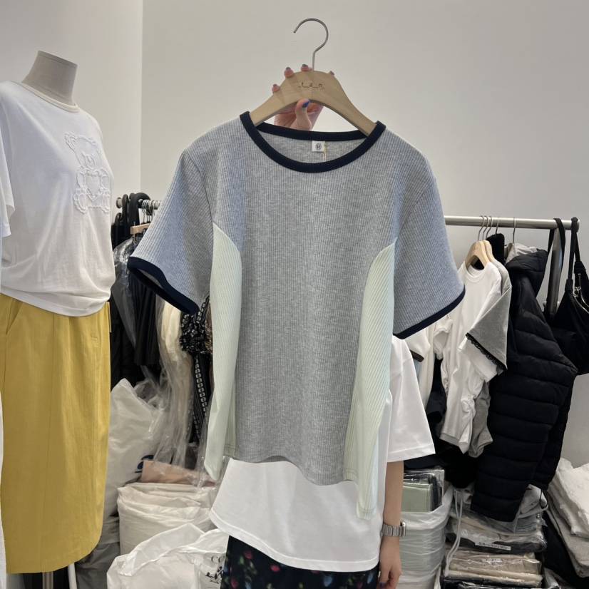 TAN&amp;COMO韓國直郵實拍女裝新款職業推薦時尚休閑T恤tan-COMOT恤