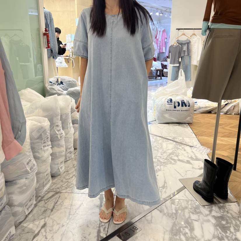 ALMOND韓國直郵實拍女裝新品職業休閑26春夏熱賣推薦連衣裙ALMOND連衣裙