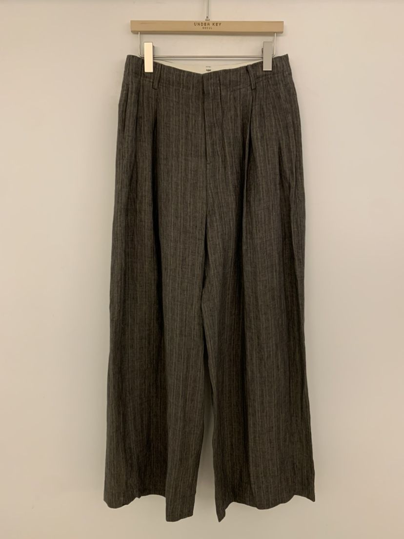 UNDER KEY韓國代購女士新款人氣26春夏熱賣休閑褲亞麻布UNDER KEY休閑褲