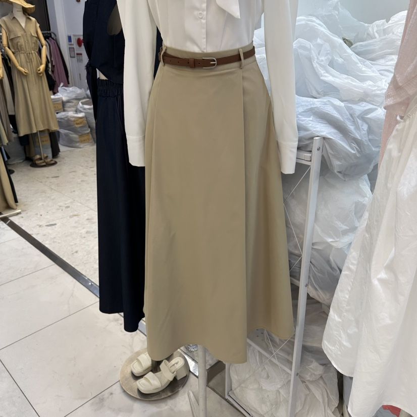 DELIGHT-Q韓國直郵實拍女裝新品職業休閑推薦長裙不含腰帶DELIGHT-Q長裙