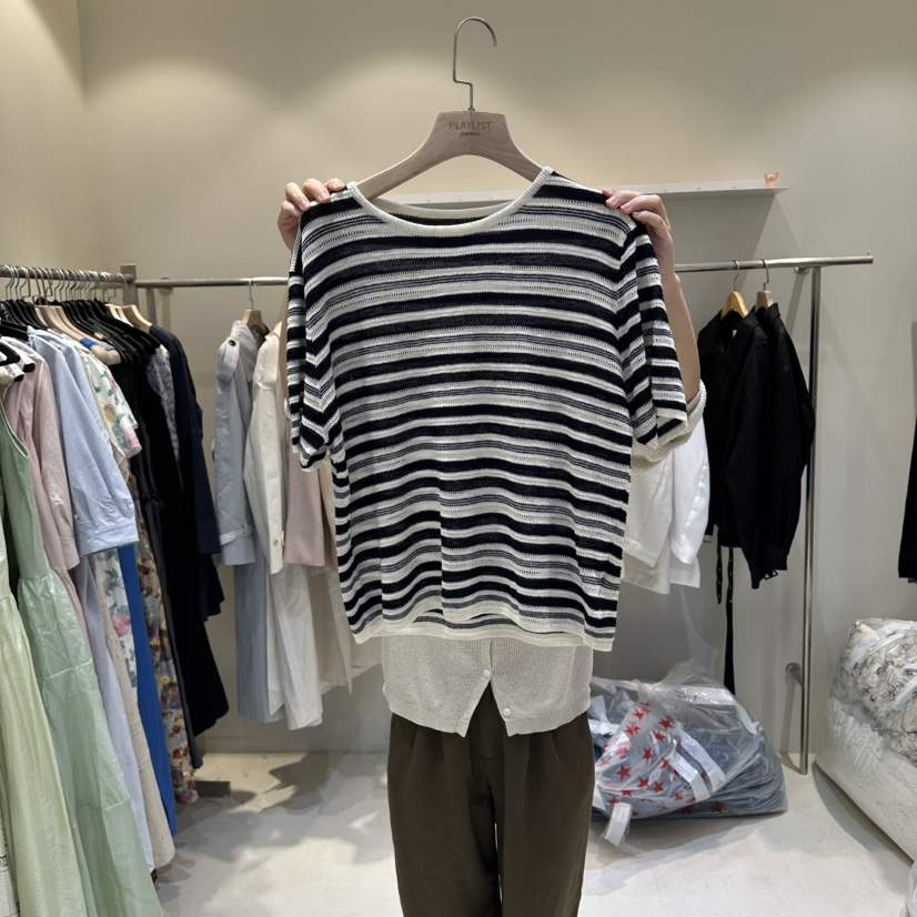 HER/PLAYLIST韓國代購女士新品人氣熱賣職業時尚休閑針織衫HER/PLAYLIST針織衫