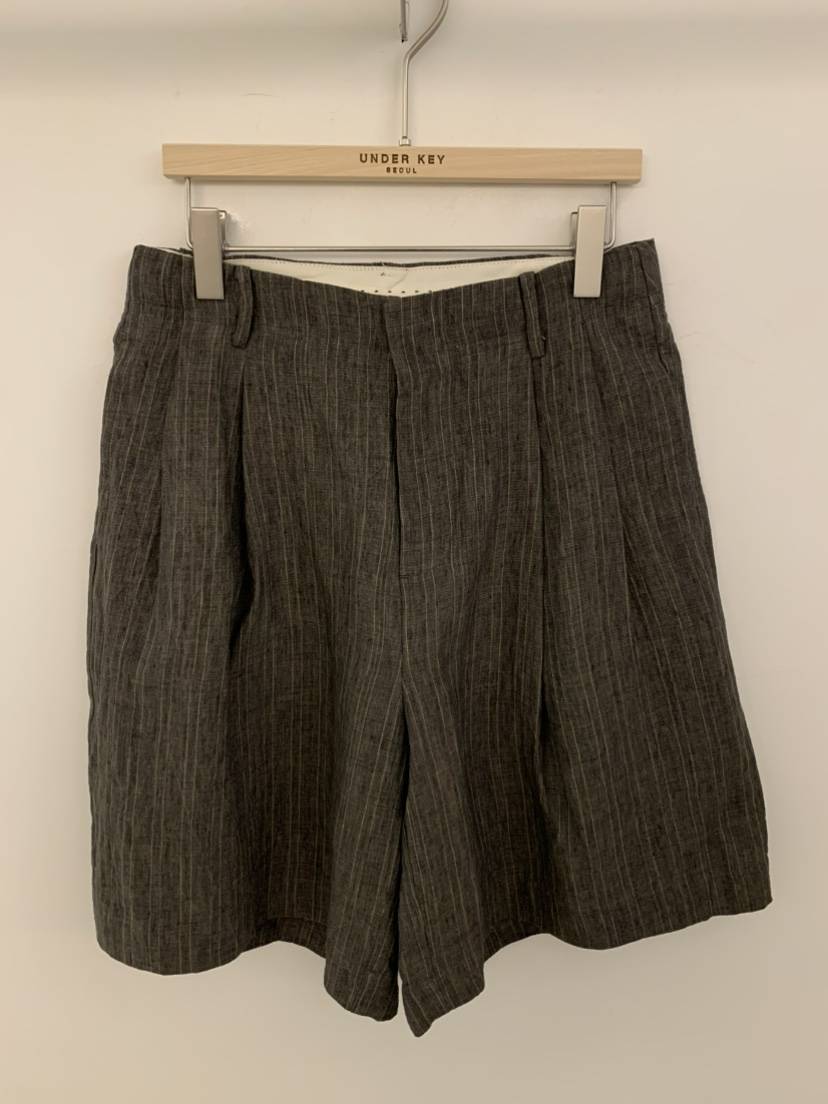 UNDER KEY韓國直郵女士新品時尚人氣休閑熱賣短褲亞麻布UNDER KEY短褲