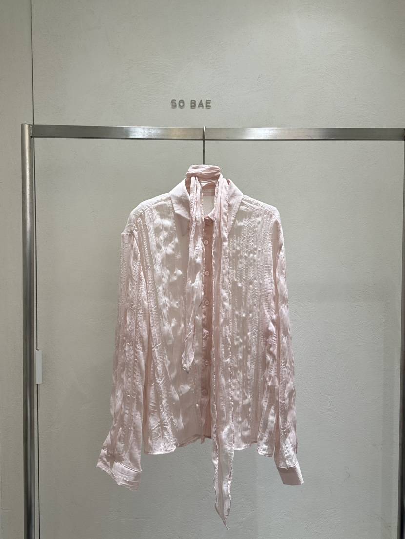 SO BAE韓國直郵實拍女裝新品職業時尚26春夏襯衫蕾絲衫圍巾SO BAE襯衫/蕾絲衫