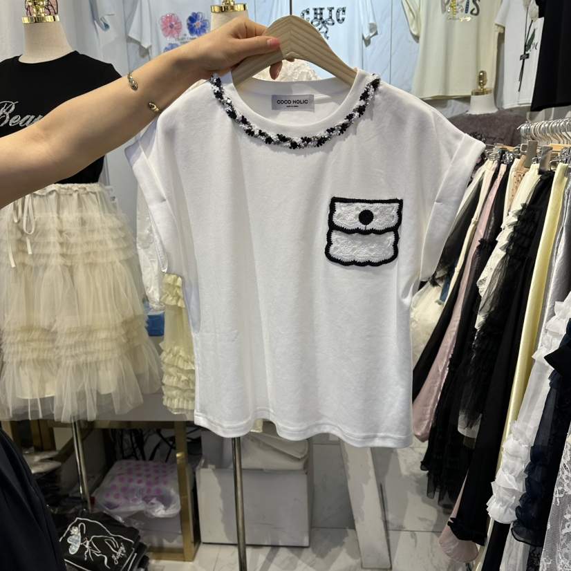 COCO HOLIC韓國東大門代購女裝新品人氣推薦襯衫蕾絲衫口袋COCO HOLIC襯衫/蕾絲衫