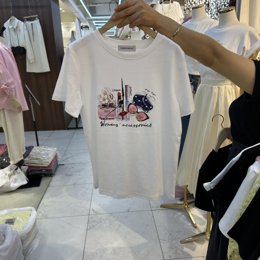 COCO HOLIC韓國直郵女裝新品人氣推薦26春夏職業熱賣T恤COCO HOLICT恤
