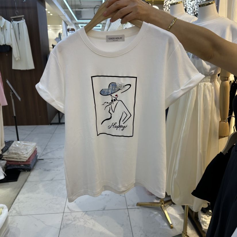 COCO HOLIC韓國直郵女裝新款推薦熱賣人氣職業休閑26春夏T恤COCO HOLICT恤