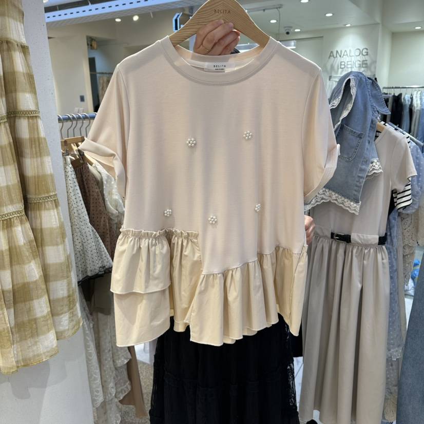 BELITA韓國直郵女裝新品推薦休閑26春夏時尚職業襯衫蕾絲衫BELITA襯衫/蕾絲衫