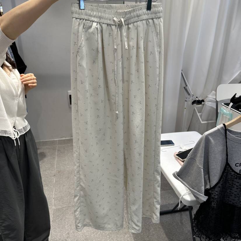 空韓國直郵女士新品時尚人氣休閑職業推薦休閑褲口袋花朵ELAn休閑褲