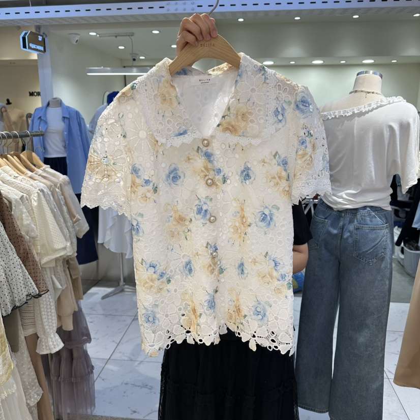 BELITA韓國東大門代購女裝新款人氣時尚熱賣襯衫蕾絲衫蕾絲BELITA襯衫/蕾絲衫