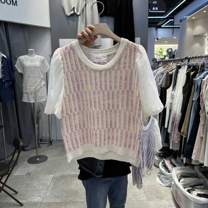 BLOOM韓國東大門代購女裝新品休閑職業26春夏時尚襯衫蕾絲衫BLOOM-Q襯衫/蕾絲衫