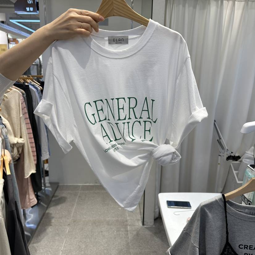 空韓國直郵女裝新品時尚熱賣推薦人氣休閑職業26春夏T恤ELAnT恤